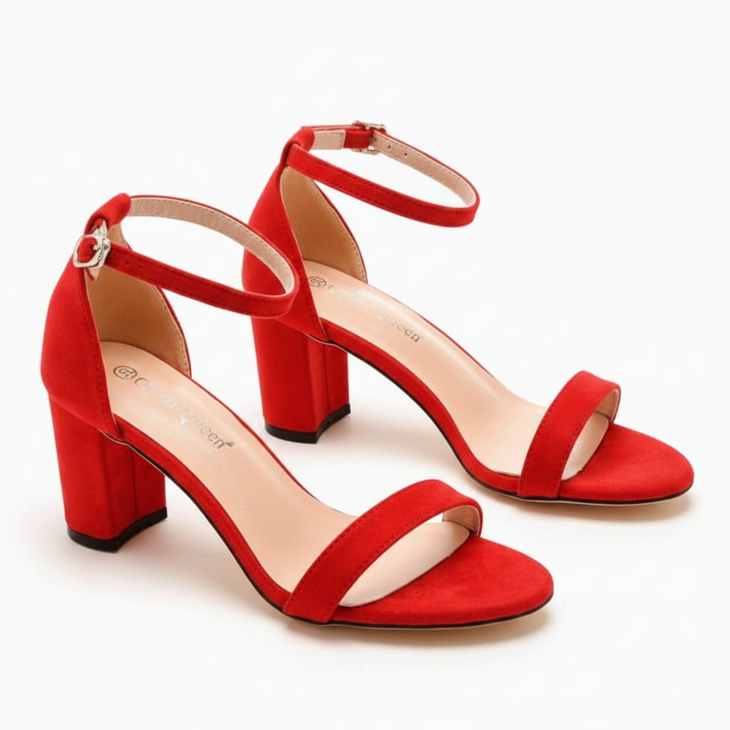 Ankle Strap Low Heel Open Toe Sandals
