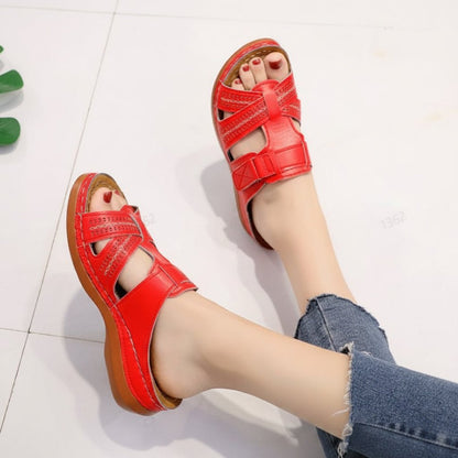 Vintage Open Toe Platform Sandals