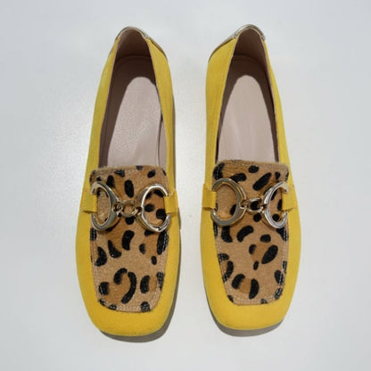 Bold Animal Accent Statement Loafers