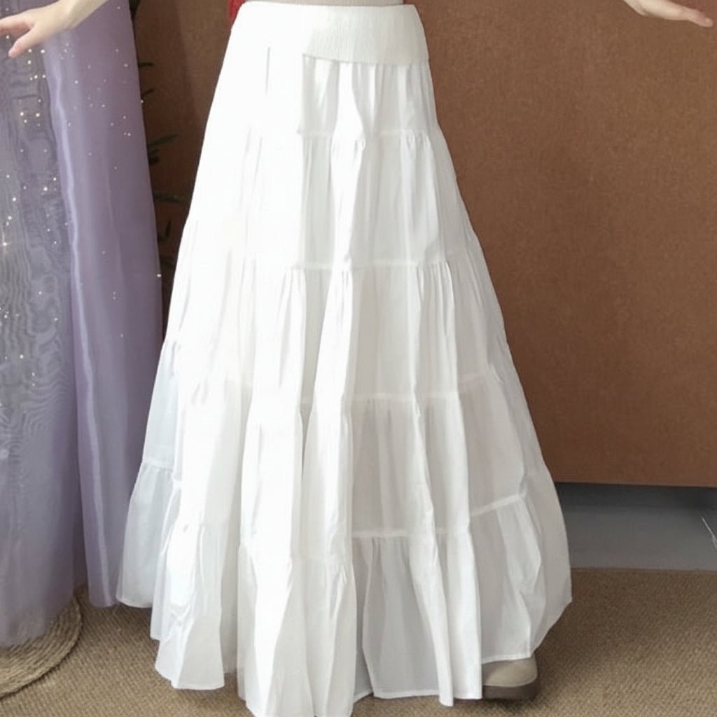 Soft Layered Flowy Maxi Skirt