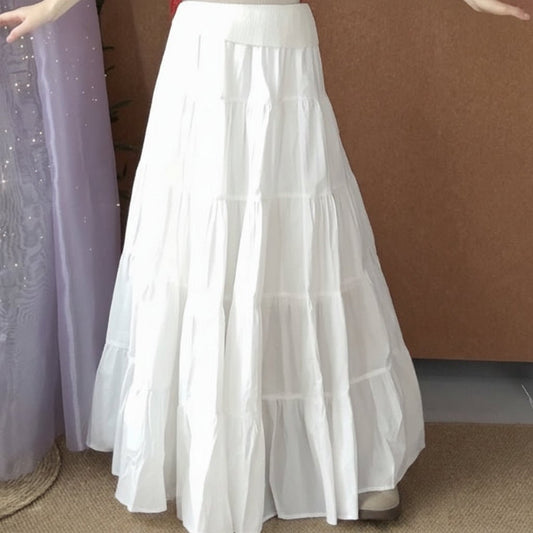 Soft Layered Flowy Maxi Skirt