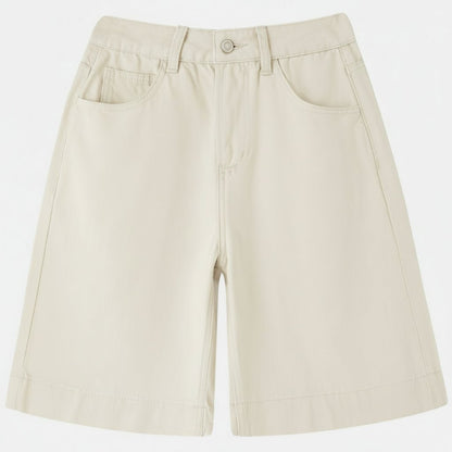High Waisted Chino Bermuda Shorts
