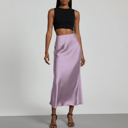 Silky Fishtail Maxi Skirt
