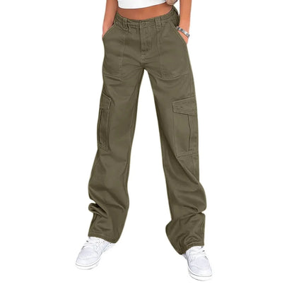 Edgy Cargo Wide Leg Pants