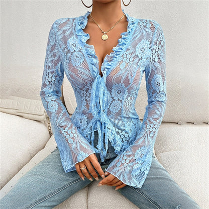 Blusa Frontal con Lazo Helado