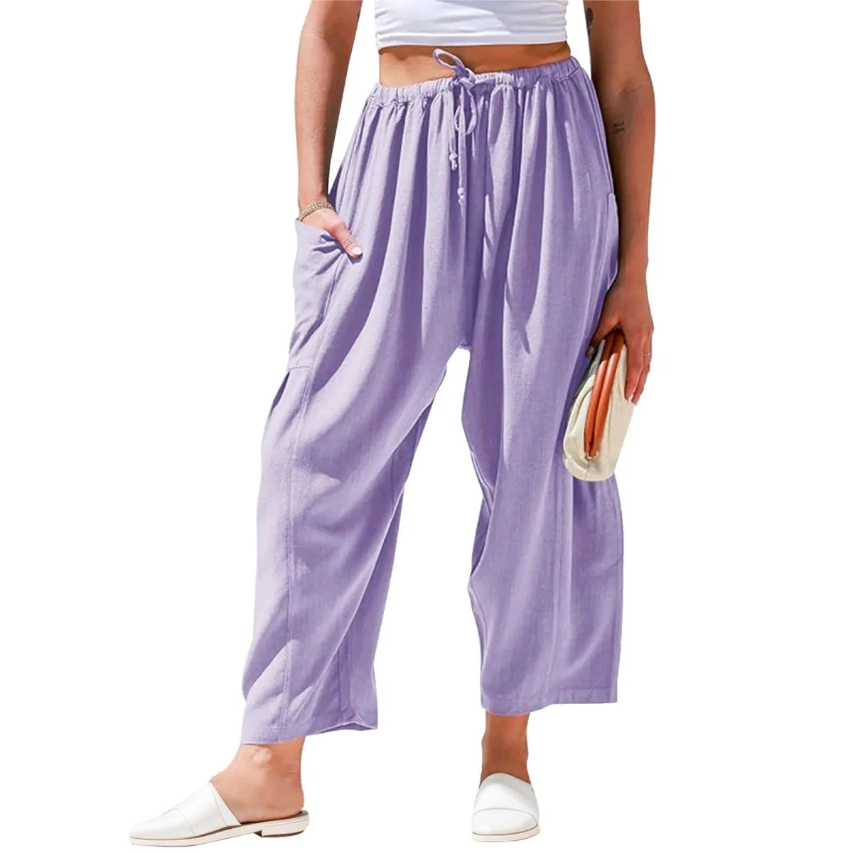 Breathable Linen Wide Leg Pants