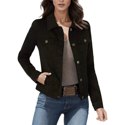 Sleek Denim Jacket Button Down