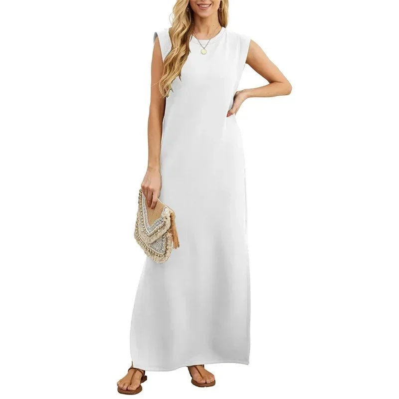 Casual Sleeveless Slit Maxi Dress