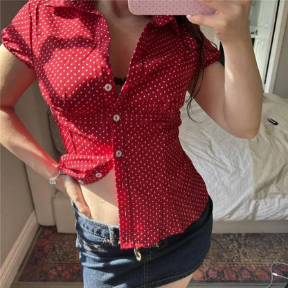Polished Polka Dot Top