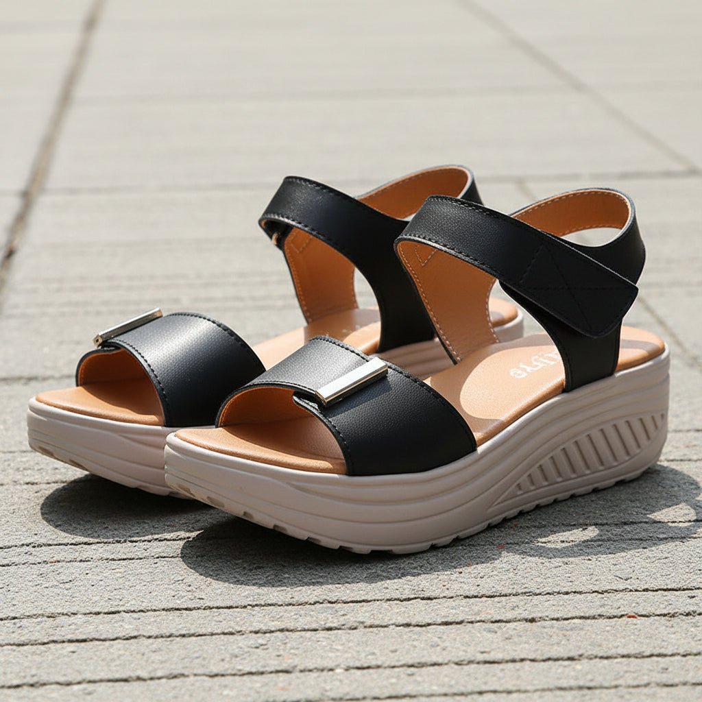 Platform Ankle Strap Walking Sandals