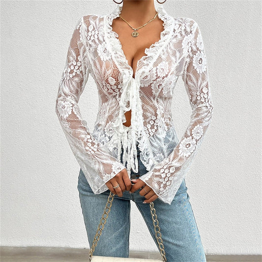 Icy Tie Front Blouse