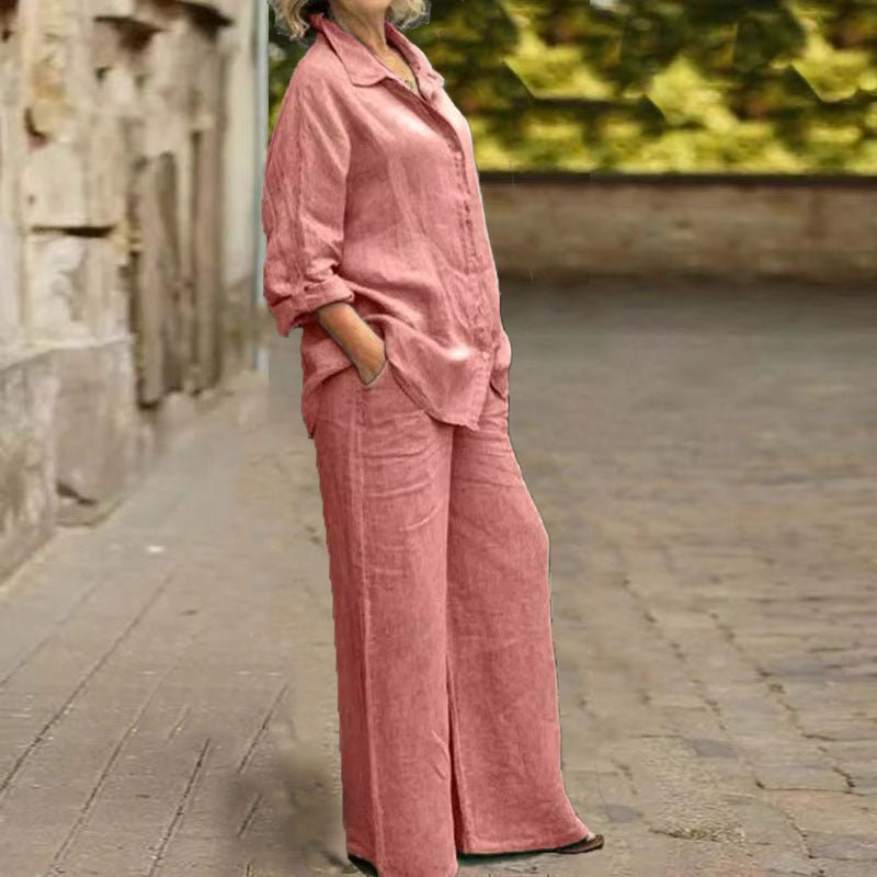 Long Sleeve Wide Leg Trouser Sets