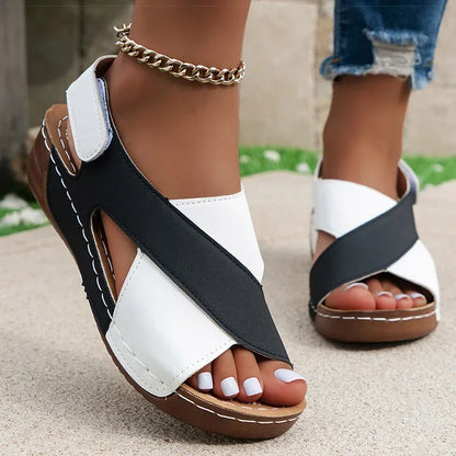 Lightweight Peep Toe Wedge Sandals