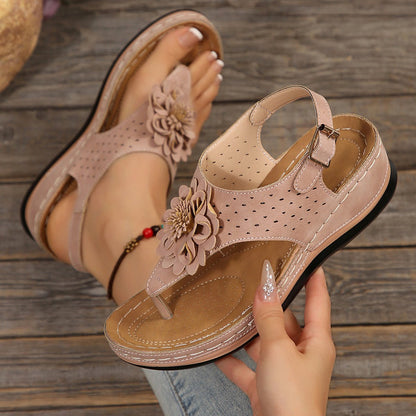 Floral Platform Sandals