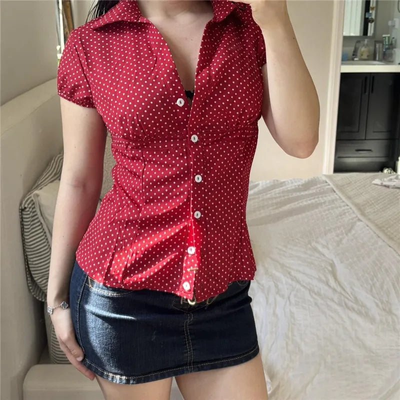 Polished Polka Dot Top