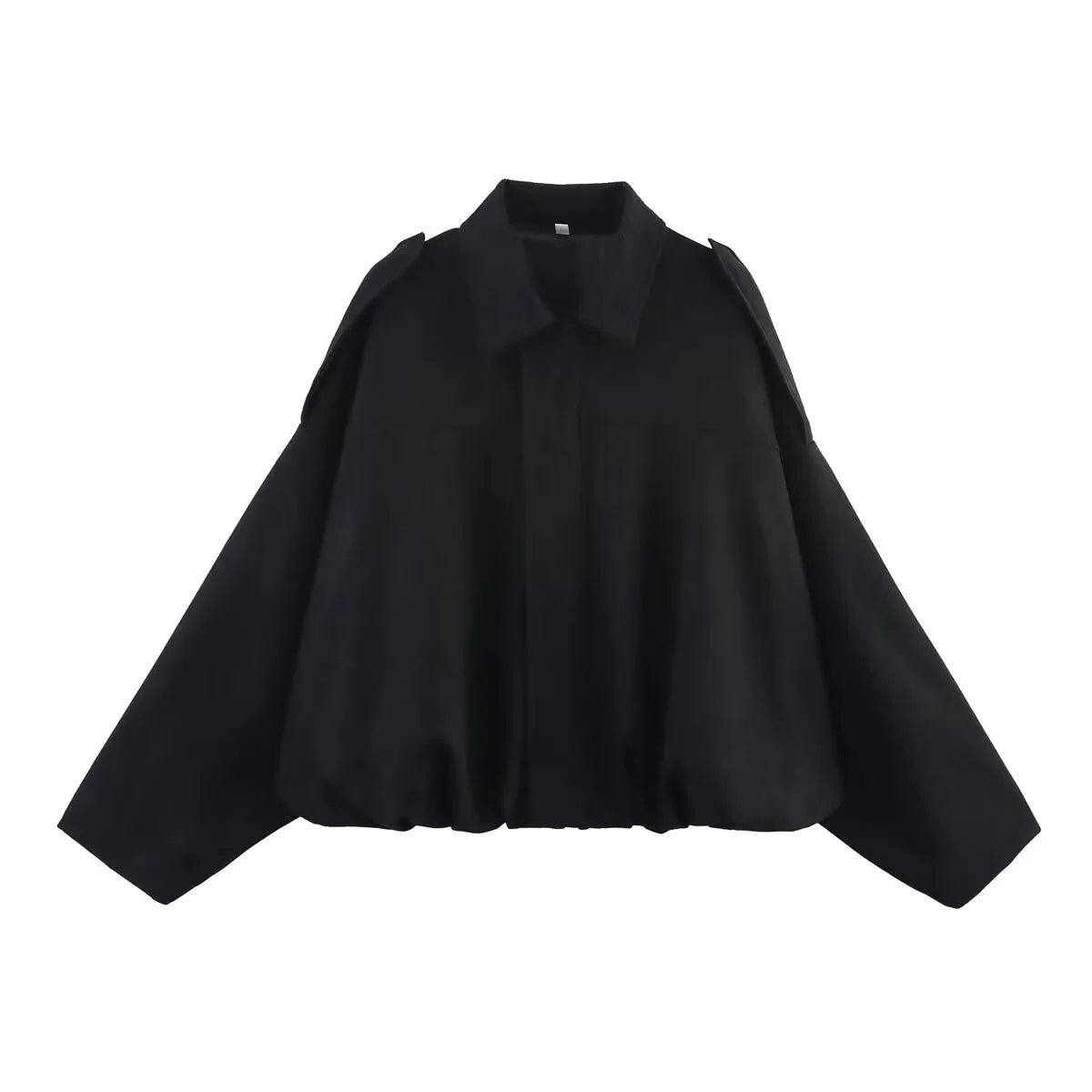 Bat Sleeve Zip Up Pilot Jacket Casual Style