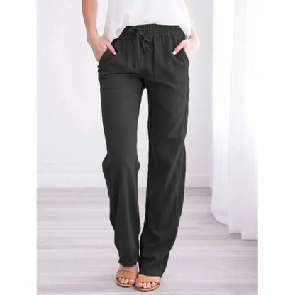 Airy Cotton Linen Drawstring Pants