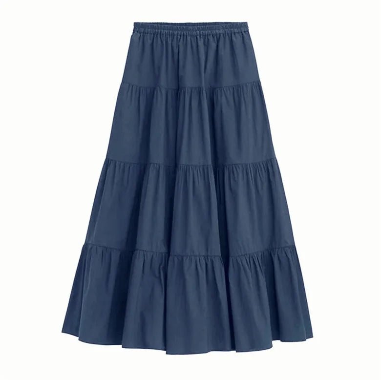 Soft Layered Flowy Maxi Skirt