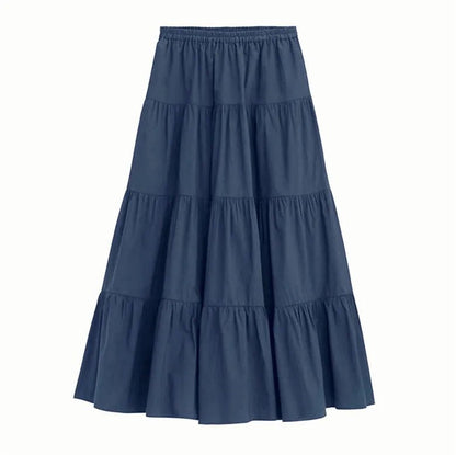 Soft Layered Flowy Maxi Skirt