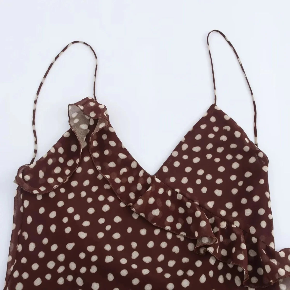 Polka Dot Layered Sleeveless Summer Dress