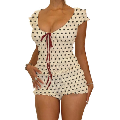 Flirty Polka Dot Lounge Set