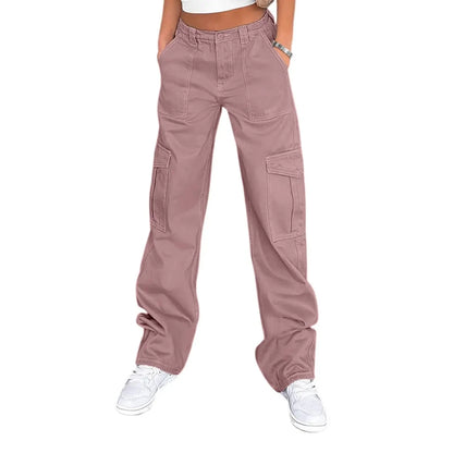 Edgy Cargo Wide Leg Pants