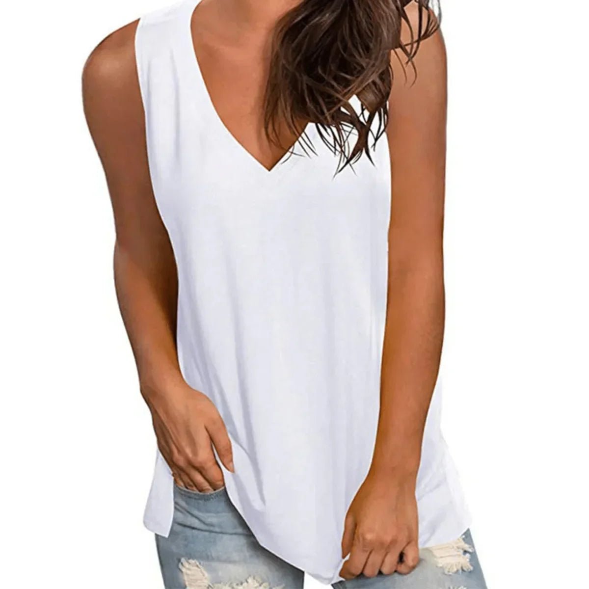 Sleeveless Printed Casual Summer Top