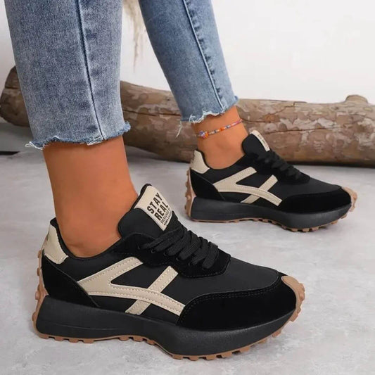 Orthopedic Panel Lace Up Sneakers