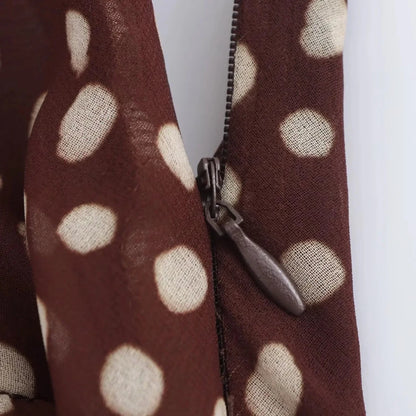 Polka Dot Layered Sleeveless Summer Dress