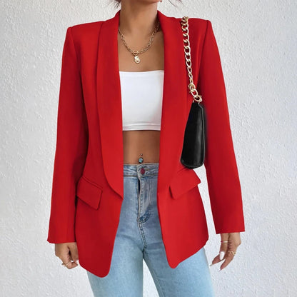 Polished Polyester Blazer