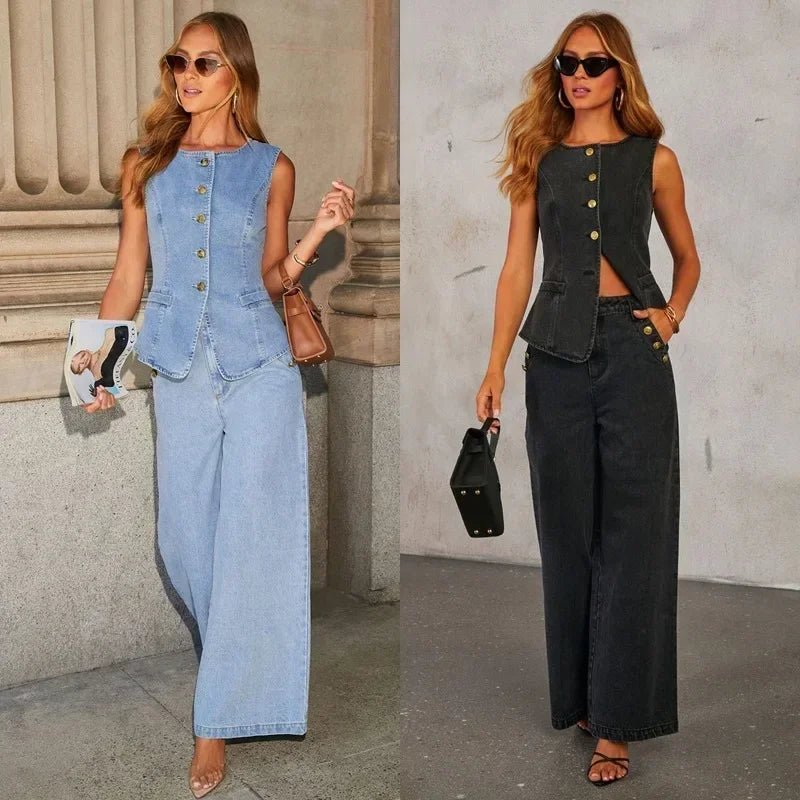 Kühnes Denim-Zweiteiler-Set