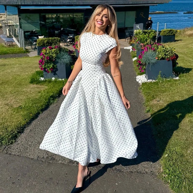 Chic Polka Dot Maxi Dress