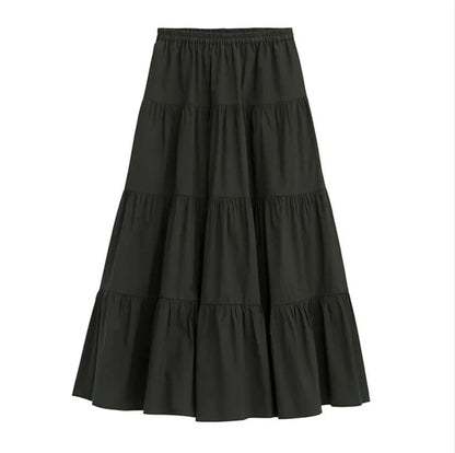 Soft Layered Flowy Maxi Skirt