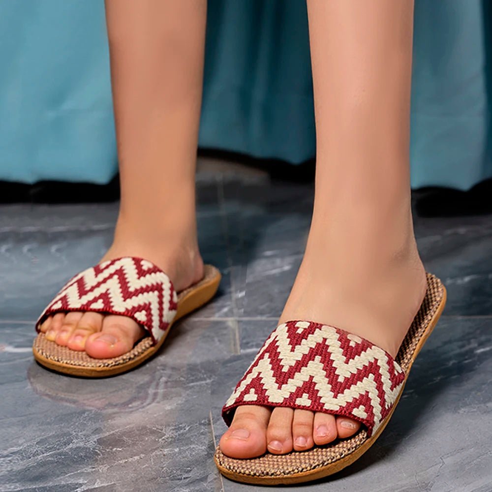 Breathable Linen Slide Sandals