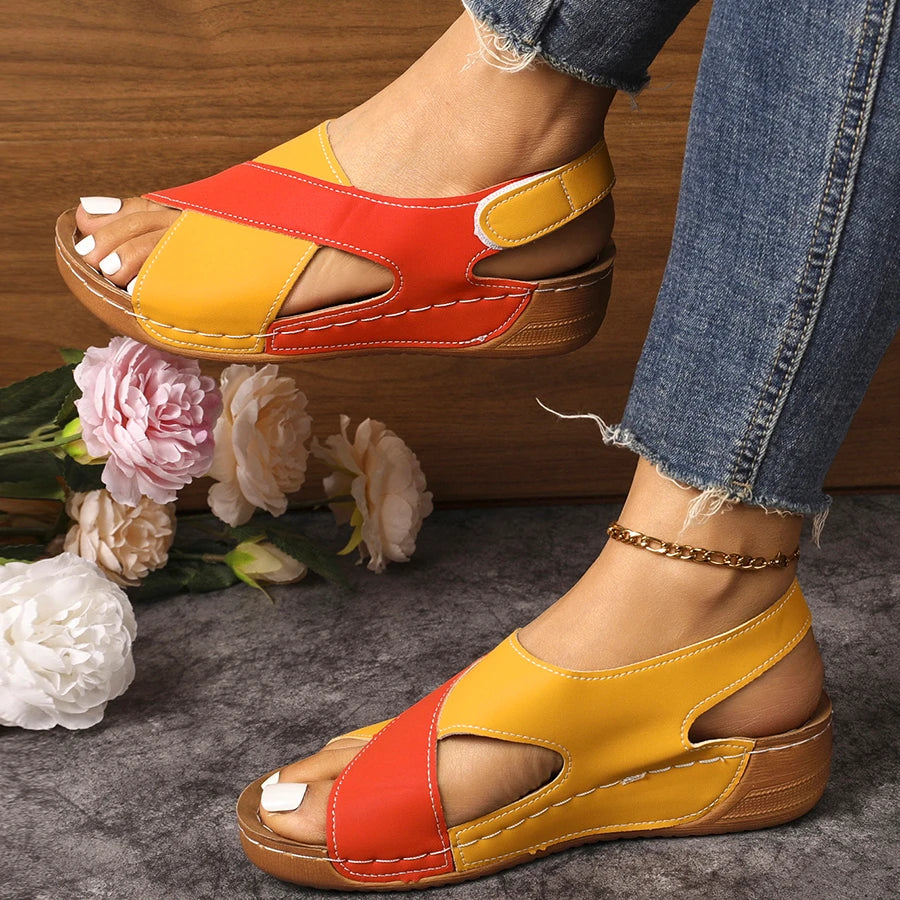 Lightweight Peep Toe Wedge Sandals