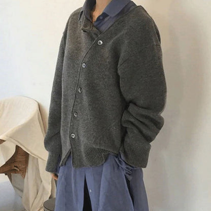 Oversize-Cardigan mit Knöpfen