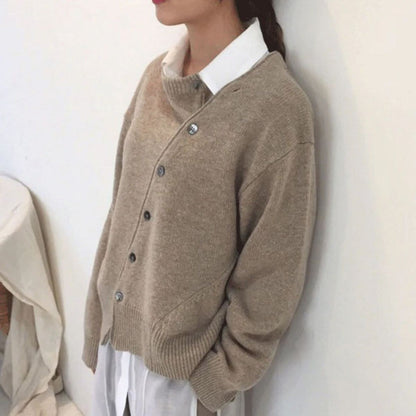 Oversize-Cardigan mit Knöpfen