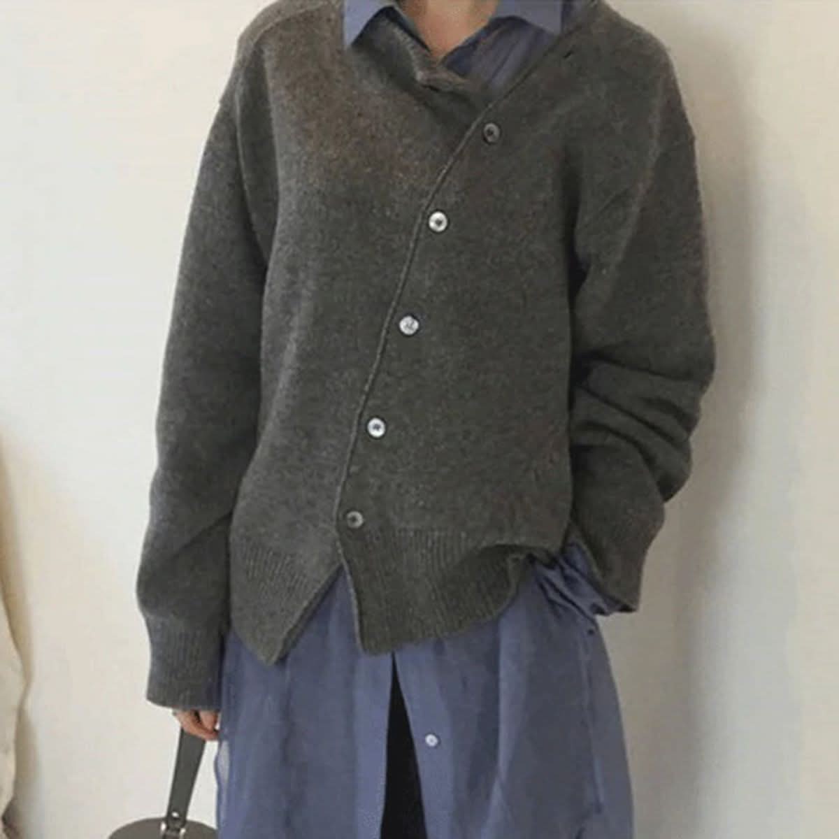 Oversize-Cardigan mit Knöpfen