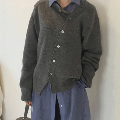 Oversize-Cardigan mit Knöpfen