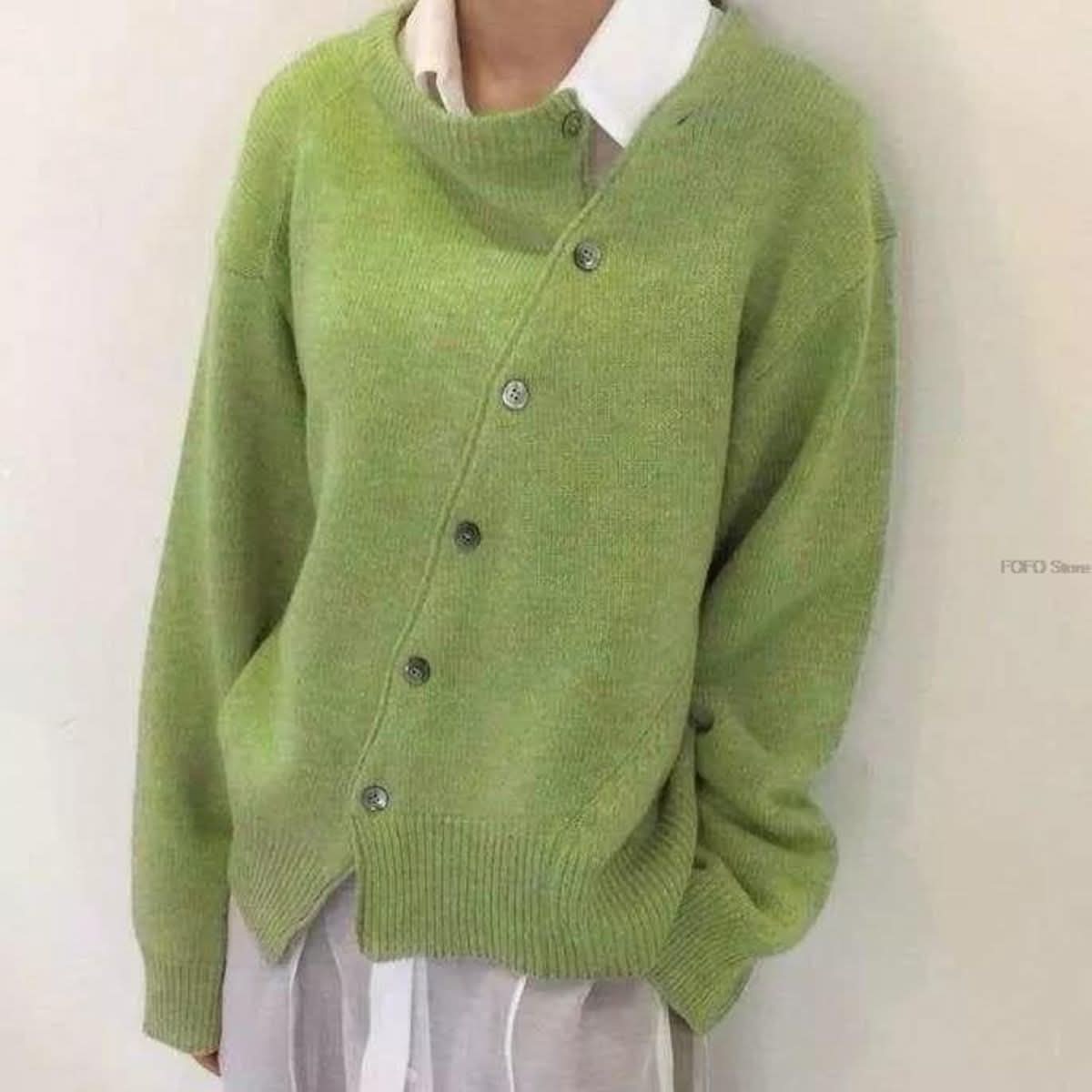 Oversize-Cardigan mit Knöpfen