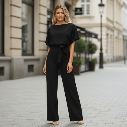 Belted Wide Leg Jumpsuit