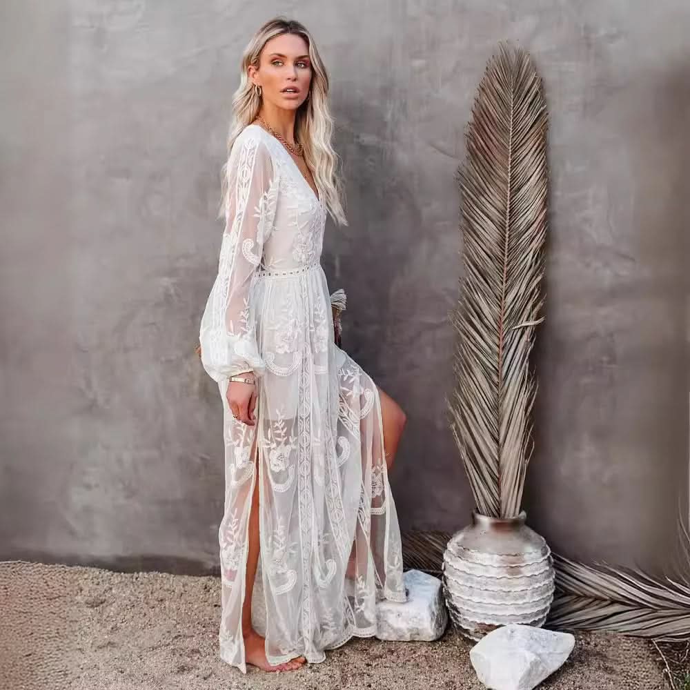 Maxikleid mit V-Ausschnitt für den Sommer