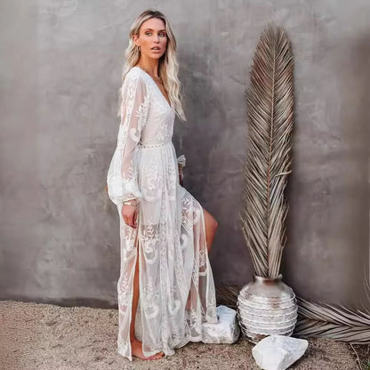 Maxikleid mit V-Ausschnitt für den Sommer