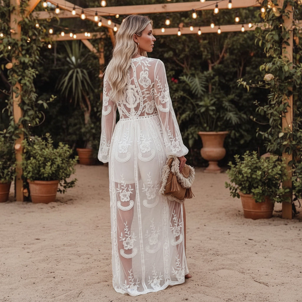 Maxikleid mit V-Ausschnitt für den Sommer