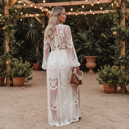 Maxikleid mit V-Ausschnitt für den Sommer