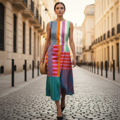 Geometrisch drapiertes Kleid