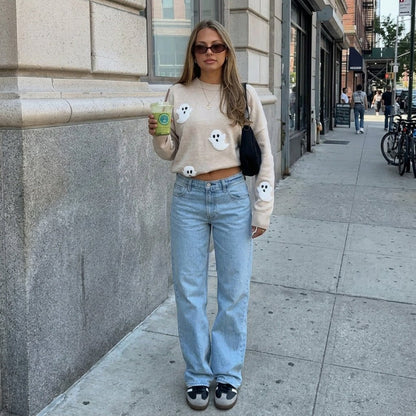Long Sleeves Boat Neck Sweater