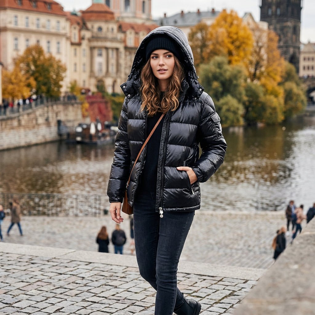 Quilted Hooded Zip Jacket