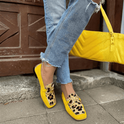 Bold Animal Accent Statement Loafers