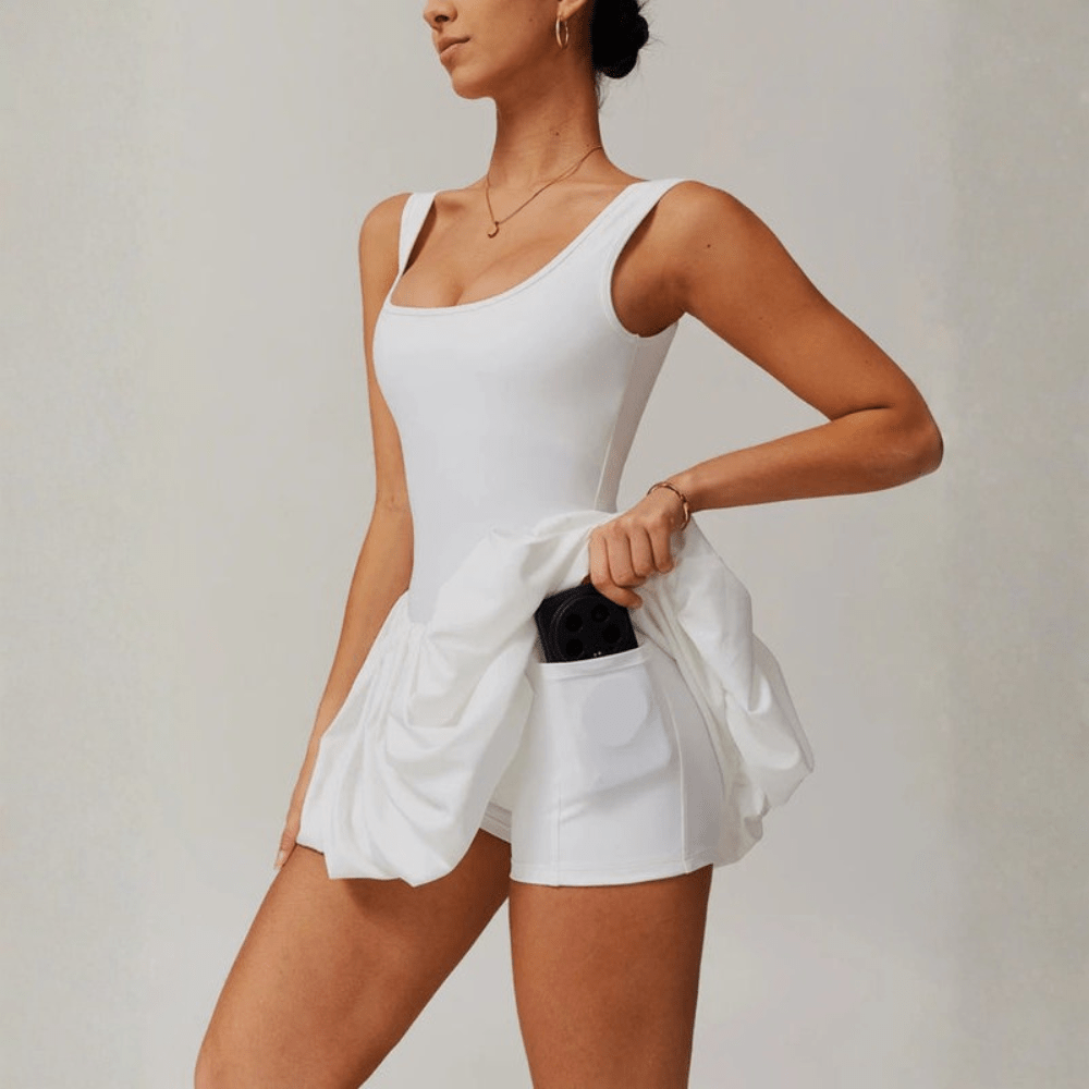 Breathable Square Neck Dress